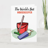 Carte De Remerciements Meilleur Ménagère (Devant)