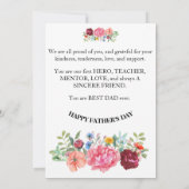 Carte De Remerciements Meilleur papa jamais (Dos)