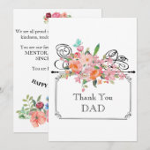 Carte De Remerciements Meilleur papa jamais (Devant / Derrière)