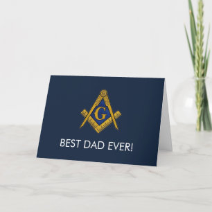 Carte De Remerciements Meilleur papa jamais Freemason Masonic Mason