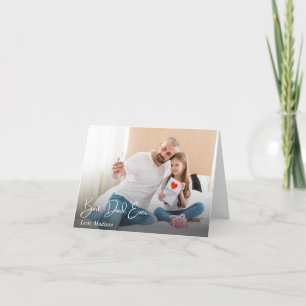 Carte De Remerciements Meilleur papa jamais une simple photo personnalisé