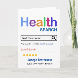 Carte De Remerciements Meilleur pharmacien Dons Amusants