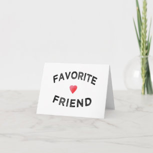 Carte De Remerciements Meilleure Amie Cœur Écarlate Copine de toujours An