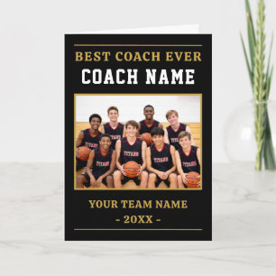 Carte De Remerciements Meilleure Entraîneur de Basket-ball Photo