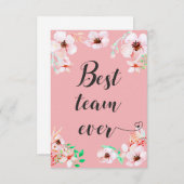 Carte De Remerciements Meilleure équipe que jamais Citation motivationnel (Devant / Derrière)