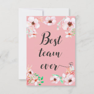Carte De Remerciements Meilleure équipe que jamais Citation motivationnel