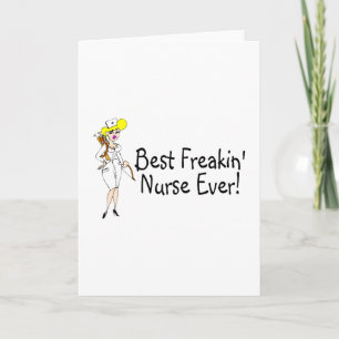 Carte De Remerciements Meilleure infirmière Freakin jamais
