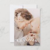 Carte De Remerciements Meilleure Mamie du Monde depuis 20XX Simple Chic P (Devant)