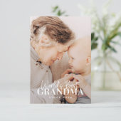 Carte De Remerciements Meilleure Mamie du Monde depuis 20XX Simple Chic P (Debout devant)