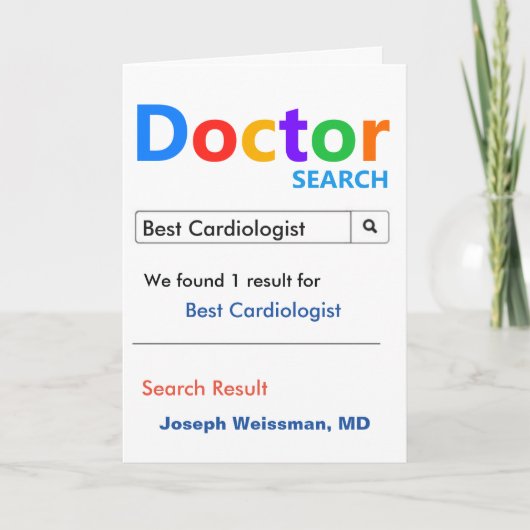 Carte De Remerciements Meilleure recherche de cardiologue (Devant)