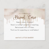 Carte De Remerciements Melted Chocolate Bakery Bread Care Instructions (Devant)