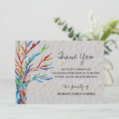 Carte de remerciements mémoire funéraire Sympathy (Debout devant)