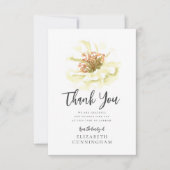 Carte De Remerciements Mémorial botanique floral d'aquarelle moderne (Devant)