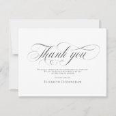 Carte De Remerciements Mémorial classique de calligraphie simple (Devant)