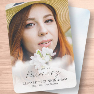 Carte De Remerciements Mémorial dans les nuages de mémoire amoureux Photo