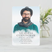 Carte De Remerciements Mémorial dans les nuages Moderne classique simple (Debout devant)