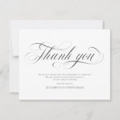 Carte De Remerciements Mémorial de calligraphie classique simple (Devant)