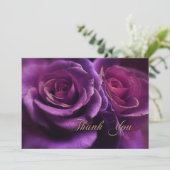 Carte De Remerciements Mémorial de la Sympathie Rose violette (Debout devant)