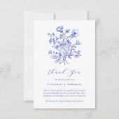 Carte De Remerciements Mémorial des funérailles de la Flore Bleue (Devant)