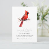 Carte De Remerciements Mémorial des funérailles du Cardinal Rouge (Debout devant)