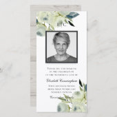 Carte De Remerciements Mémorial Floral Rustique Rustique (Devant / Derrière)