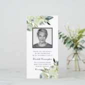 Carte De Remerciements Mémorial Floral Rustique Rustique (Debout devant)