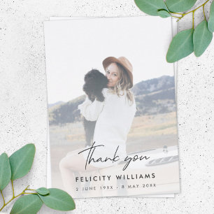 Carte De Remerciements Mémorial funéraire   Célébration de la sympathie d