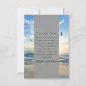 Carte De Remerciements Mémorial funéraire de la photo de l'océan (Devant)