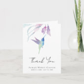 Carte De Remerciements Mémorial funéraire de l'Aquarelle des colibris (Devant)