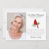 Carte De Remerciements Mémorial funéraire du cardinal rouge (Devant)