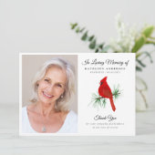 Carte De Remerciements Mémorial funéraire du cardinal rouge (Debout devant)