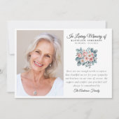 Carte De Remerciements Mémorial funéraire floral d'Eucalyptus (Devant)