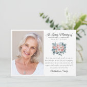 Carte De Remerciements Mémorial funéraire floral d'Eucalyptus (Debout devant)