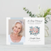 Carte De Remerciements Mémorial funéraire floral d'Eucalyptus (Debout devant)