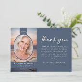 Carte De Remerciements Mémorial funéraire photo Blue Sunrise (Debout devant)