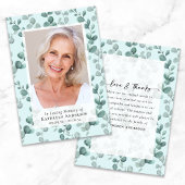 Carte De Remerciements Mémorial funéraire photo Eucalyptus