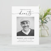 Carte De Remerciements Mémorial funéraire Pour Toujours Dans Nos Coeurs S (Debout devant)