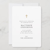 Carte De Remerciements Mémorial funéraire Repos en paix Moderne Simple Cr (Devant)