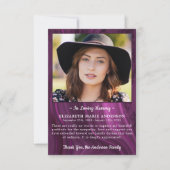 Carte De Remerciements Mémorial funéraire Sympathie photo personnalisée (Devant)