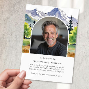 Carte De Remerciements Mémorial funéraire Sympathy de Forest Mountain