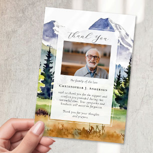 Carte De Remerciements Mémorial funéraire Sympathy de Forest Mountain