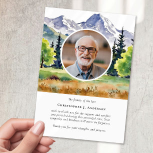 Carte De Remerciements Mémorial funéraire Sympathy de Forest Mountain