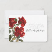 Carte De Remerciements Mémorial funéraire vintage Rose (Devant)