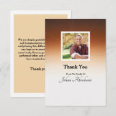 Carte De Remerciements Memorial Funeral Thank You Card (Devant / Derrière)