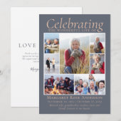 Carte De Remerciements Memorial Hommage Photo Collage Keepsaké (Devant / Derrière)