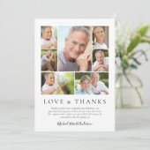 Carte De Remerciements Memorial Hommage Photo Collage Keepsaké (Debout devant)