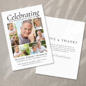 Carte De Remerciements Memorial Hommage photo Collage Keepsaké