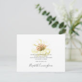 Carte De Remerciements Memorial Modern Chic Floral Foliage Botanicals (Debout devant)