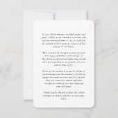 Carte De Remerciements Memorial Modern Simple 9 Photos Prière (Dos)