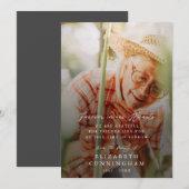 Carte De Remerciements Memorial Modern Simple Forever dans nos coeurs Pho (Devant / Derrière)